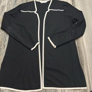 Black & White Cardigan Sz M like new Stitch Fix and black lace shirt sz XS lot